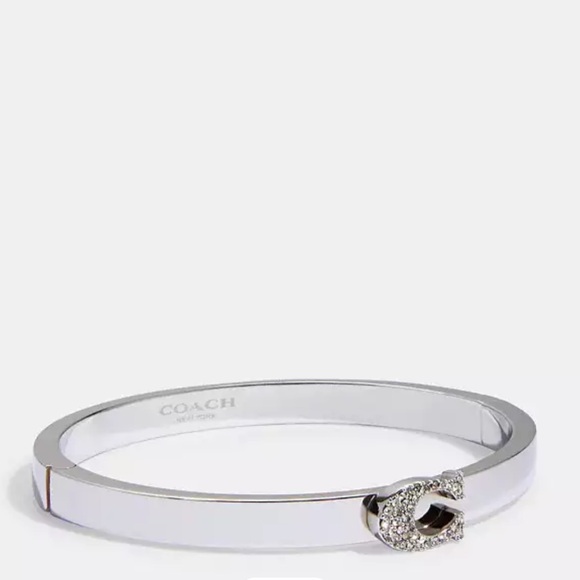 Coach Pave Signature Hinged Bangle met in packaging - Picture 1 of 3